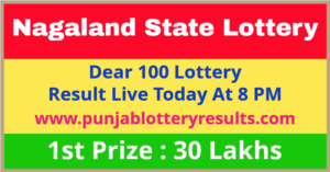 Nagaland Dear 100 Lottery Winner List 2021