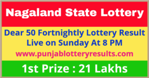 Nagaland Dear 50 Lottery Winner List 2021
