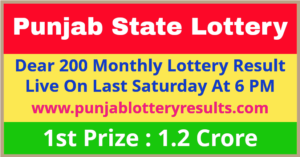 Punjab Lottery Dear 200 Draw Winner List 2022